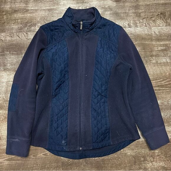 Style & Co Blue Zip Up Jacket Size Large - Picture 1 of 8